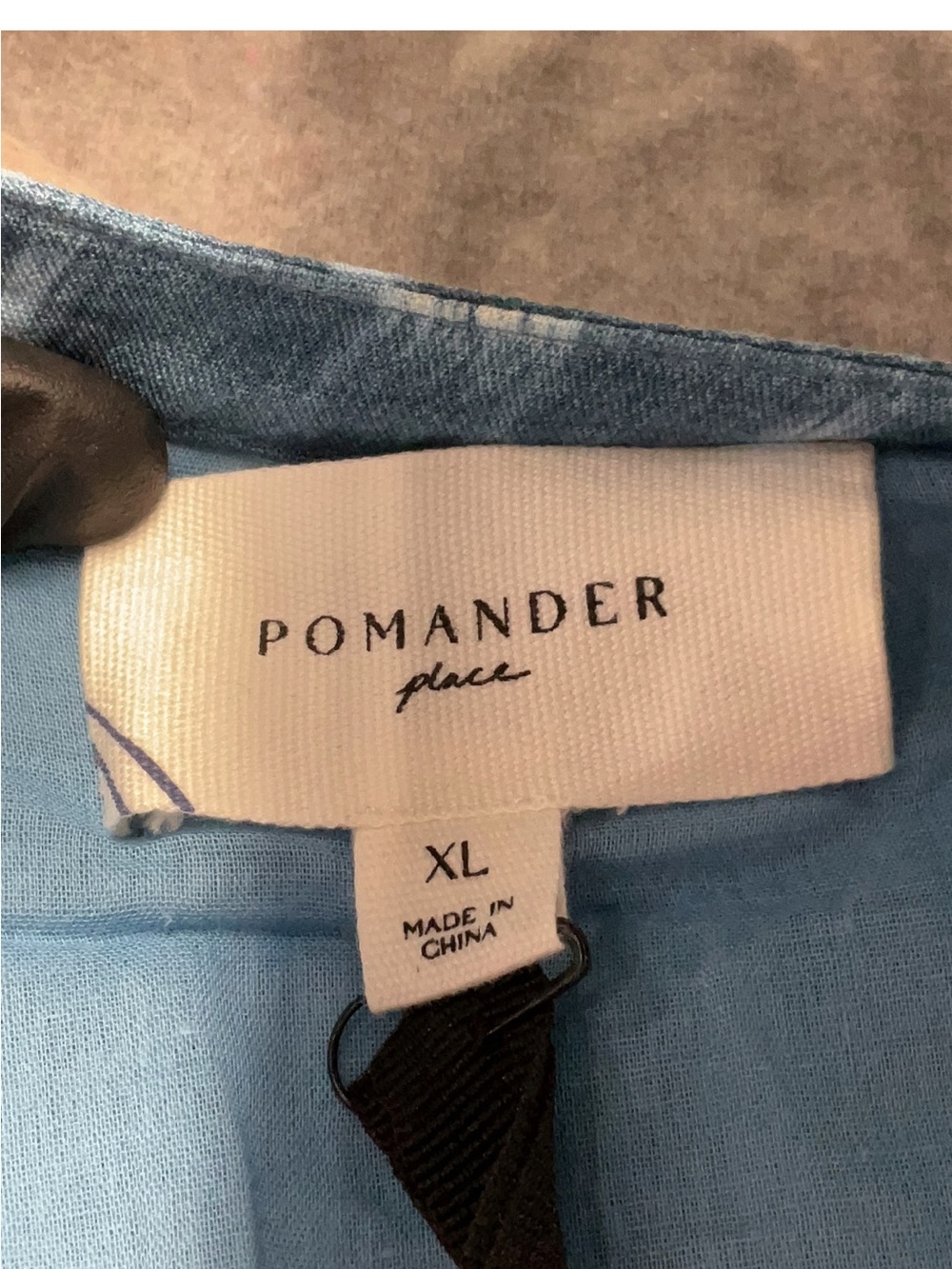 Pomander Place Blue and White Tiered Plaid Dress - Picture 3 of 3